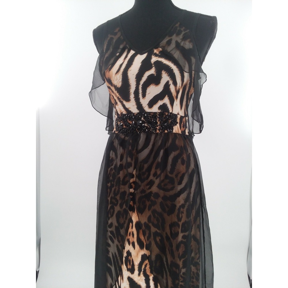 Miss Morena Animal Print Gown Size Small